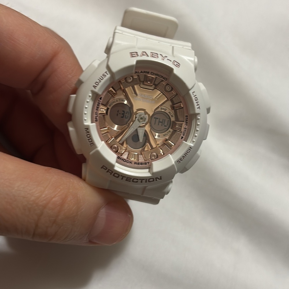 Casio Baby-G White and Gold Watch